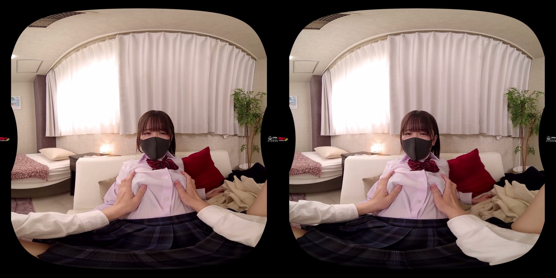 マスク姿が可愛い【シン・肉感追尾特化】けれども小生意気なP活J●にゴム外し生SEXでガツンと制裁!!何度もイキまくり連続中出しでワカラセタVR Kちゃん 027